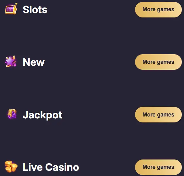 Spinchester Casino lobby with 2,500 games